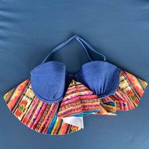 Agua Bendita Corset Tube Bikini top 💙🧡🩷💚